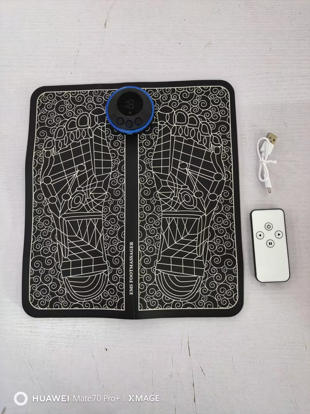Tapis de massage de pieds rechargeable