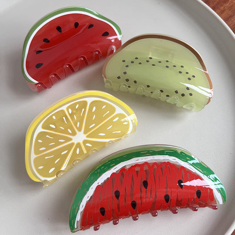 Sommer Acryl Obst Haar Kralle Clip für Frauen