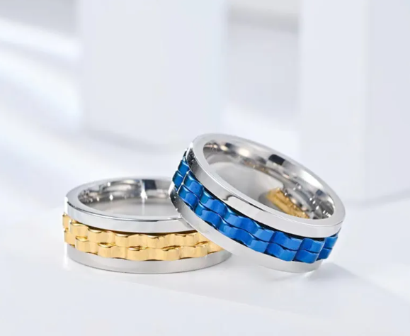 Edelstahl-Fidget-Ring für Herren