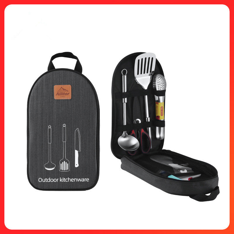 Sac de rangement pique-nique extérieur avec set de cuisson barbecue