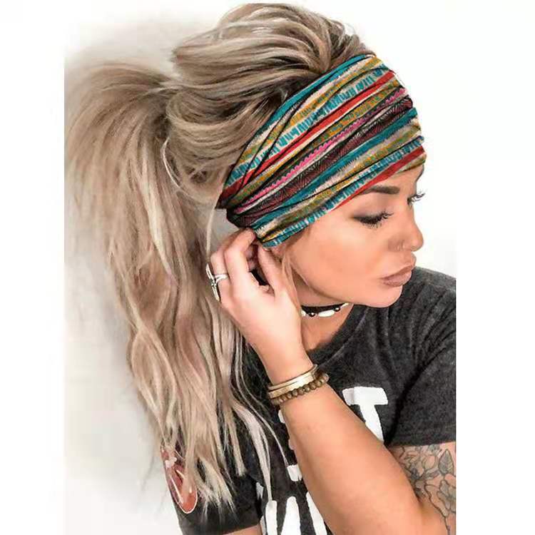 Damen Yoga-Kopftuch breit Sommer-Haarband
