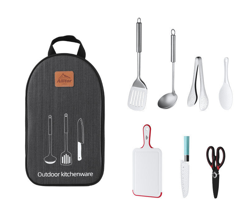 Sac de rangement pique-nique extérieur avec set de cuisson barbecue