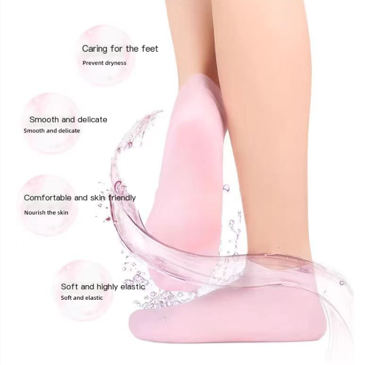 Gants et chaussettes hydratants protecteurs en silicone souple