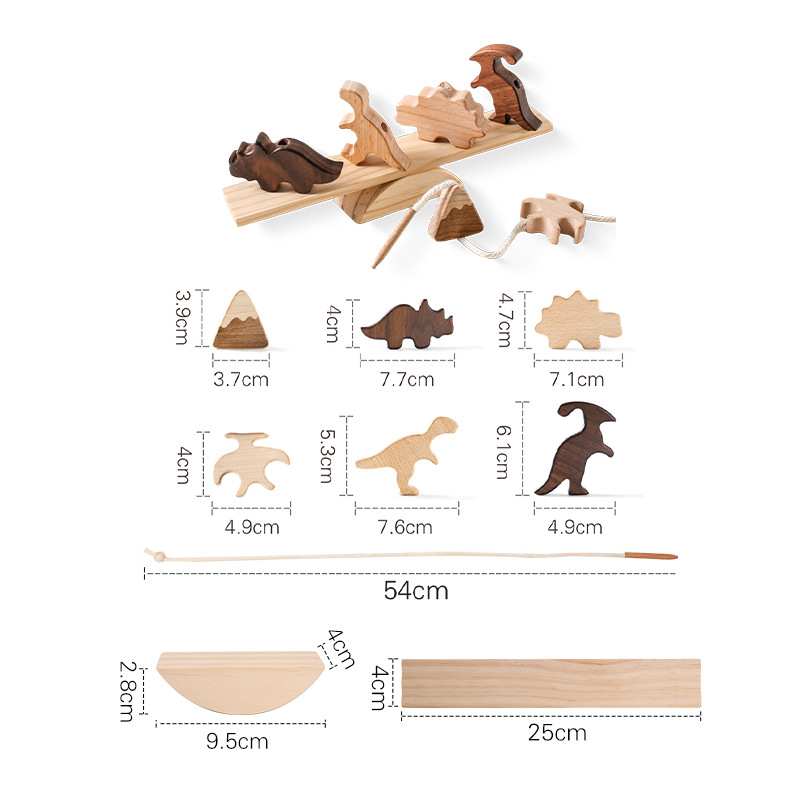 Montessori Holz Tier Stapelturm Balancespielzeug