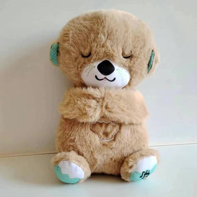 Soundmaschine Soothe 'n Snuggle Otter Tragbares Plüsch-Babyspielzeug mit sensorischen Details, Musik, Lichtern und rhythmischen Atembewegungen