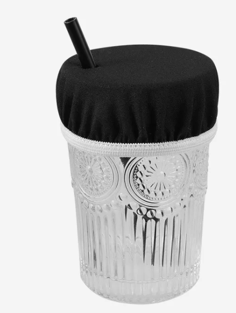 Couvercle de tasse avec bande élastique anti-poussière