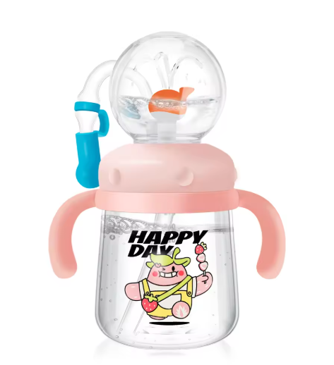 Bouteille d'eau fontaine de plongée pour enfants motif baleine - Gobelet antifuite en Tritan (Diverses tailles et couleurs)