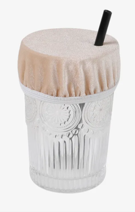 Couvercle de tasse avec bande élastique anti-poussière