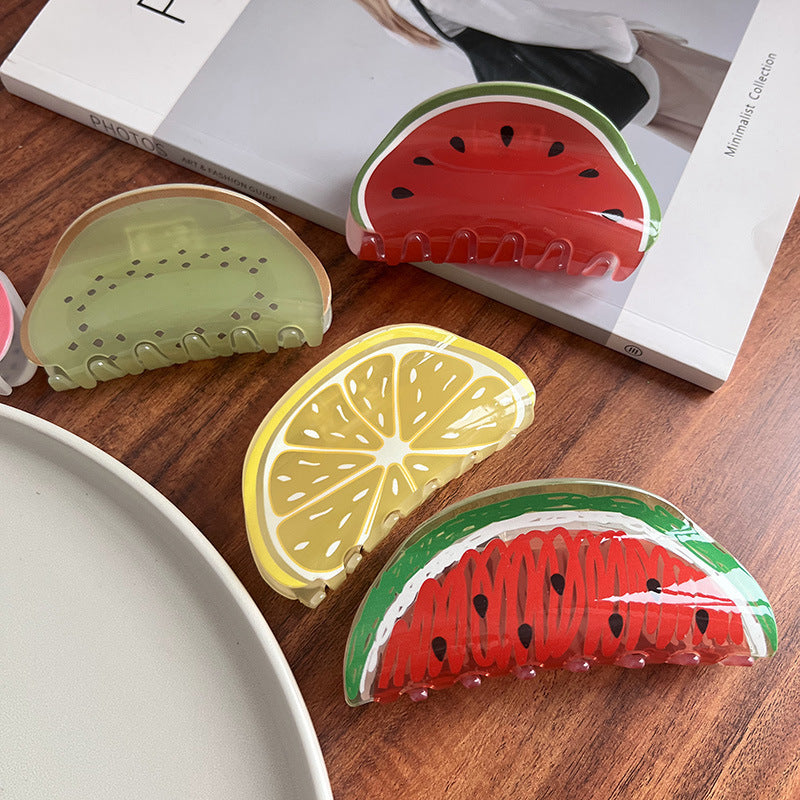 Sommer Acryl Obst Haar Kralle Clip für Frauen