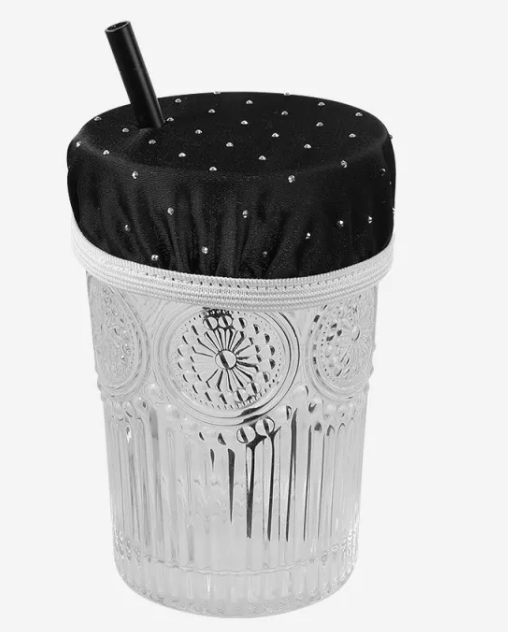 Couvercle de tasse avec bande élastique anti-poussière