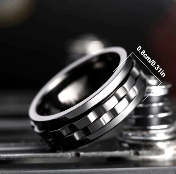 Edelstahl-Fidget-Ring für Herren