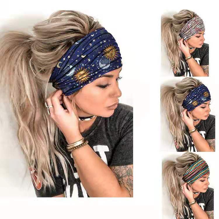 Damen Yoga-Kopftuch breit Sommer-Haarband