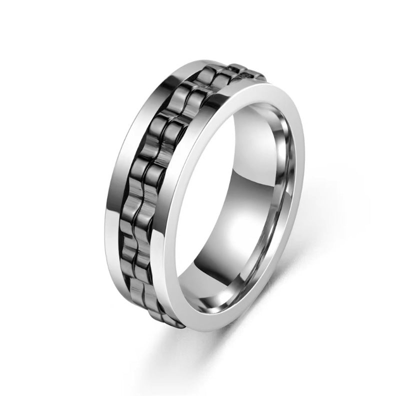 Edelstahl-Fidget-Ring für Herren