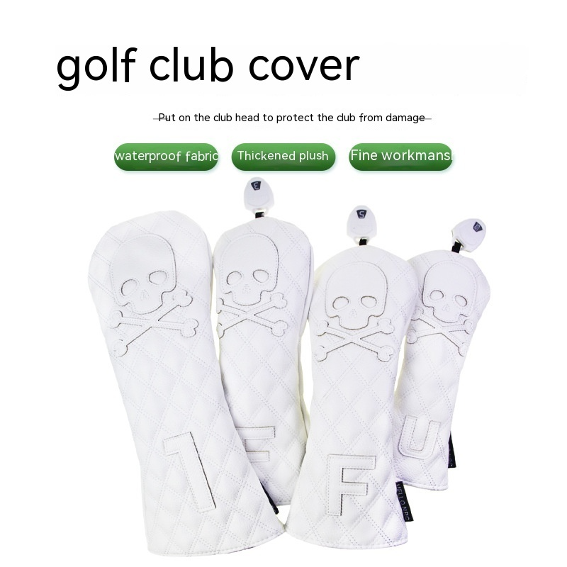 Schwarze PU-Leder Golfschlägerhauben