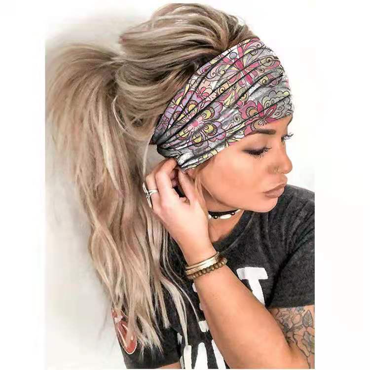Damen Yoga-Kopftuch breit Sommer-Haarband