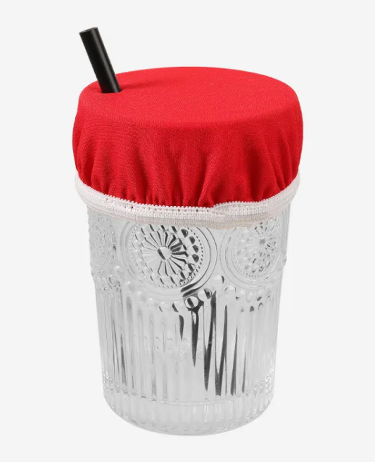 Couvercle de tasse avec bande élastique anti-poussière
