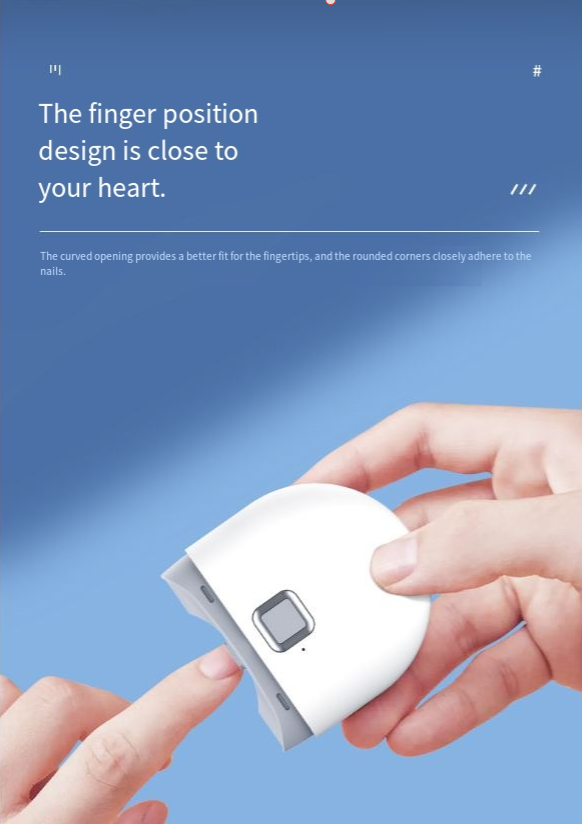 Coupe-ongles électrique avec polisseuse d'ongles lumineuse
