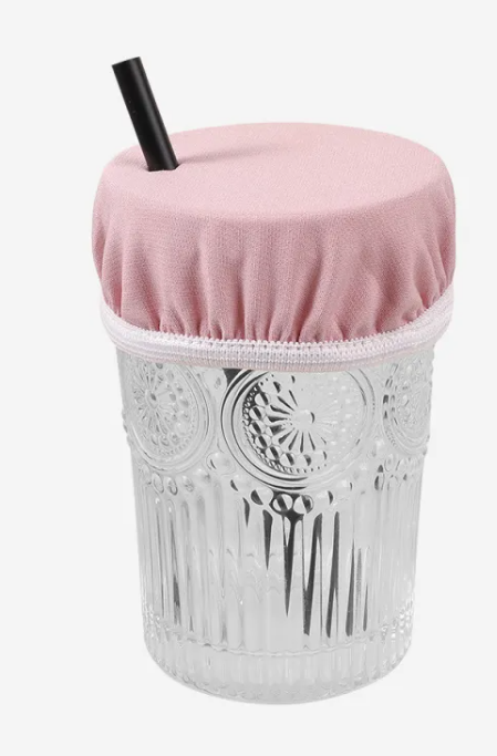 Couvercle de tasse avec bande élastique anti-poussière