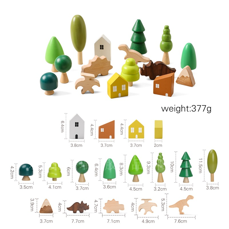 Montessori Holz Tier Stapelturm Balancespielzeug