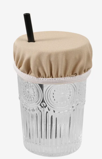 Couvercle de tasse avec bande élastique anti-poussière