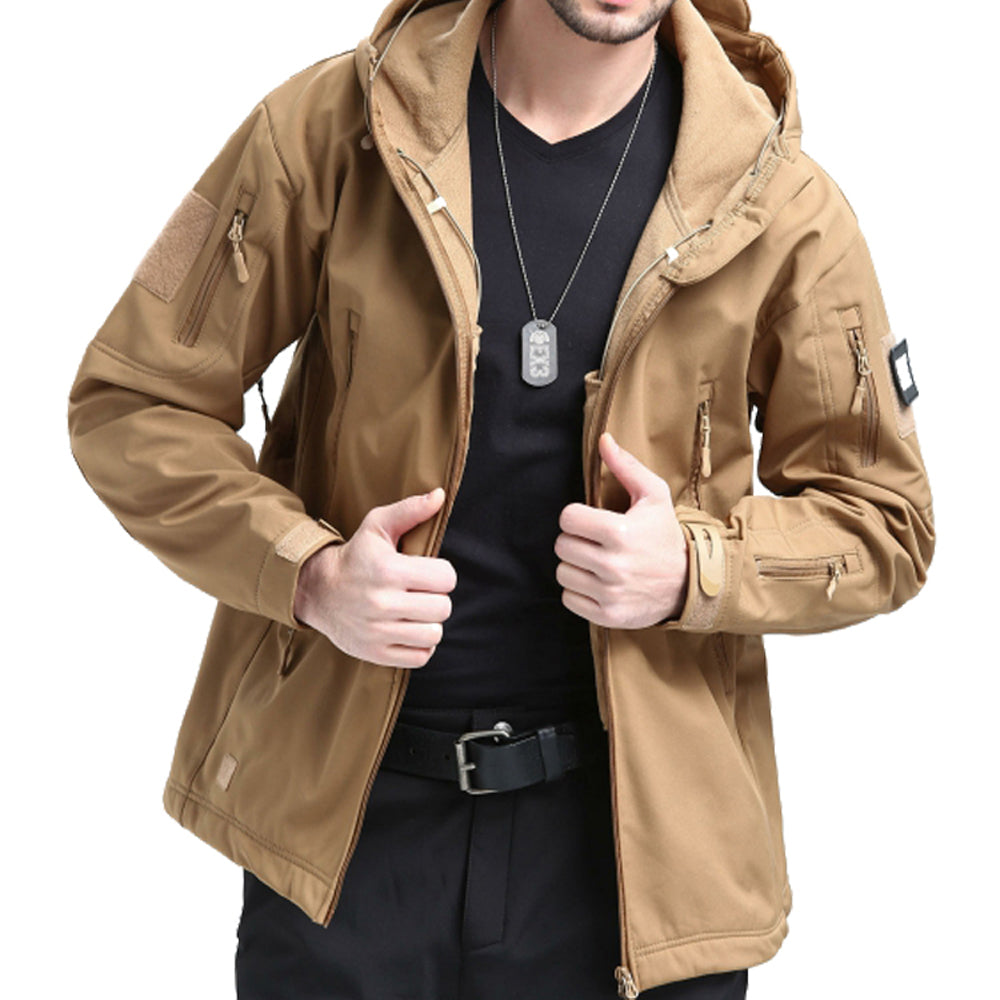 Veste d'extérieur tactique imperméable en peau de requin pour homme