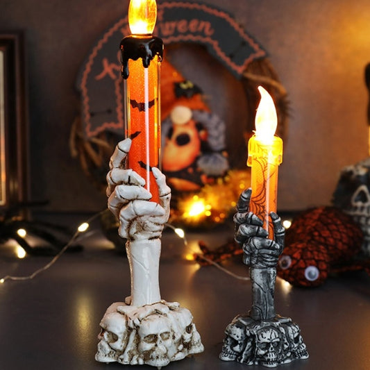 Totenkopf-Hand-Kerzenlampe