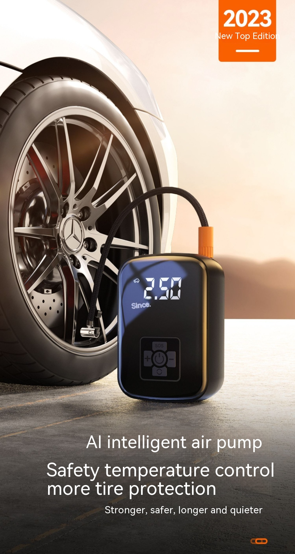 Instrument de voiture gonflable portable sans fil
