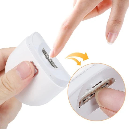 Coupe-ongles électrique avec polisseuse d'ongles lumineuse