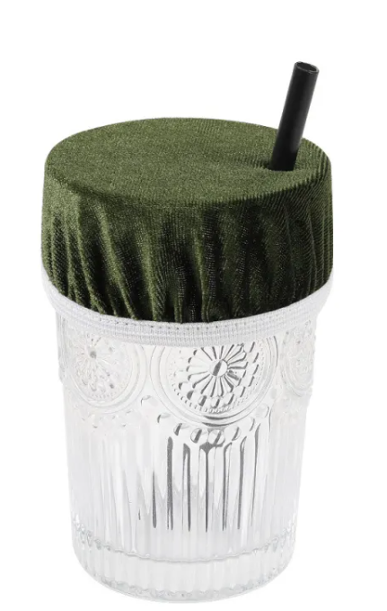 Couvercle de tasse avec bande élastique anti-poussière