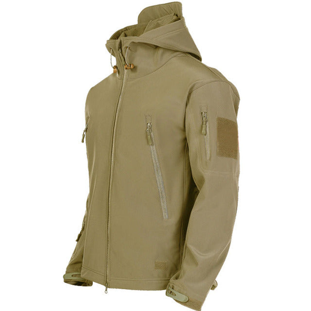 Veste d'extérieur tactique imperméable en peau de requin pour homme