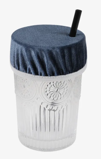 Couvercle de tasse avec bande élastique anti-poussière