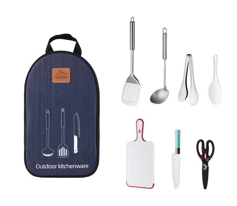 Sac de rangement pique-nique extérieur avec set de cuisson barbecue