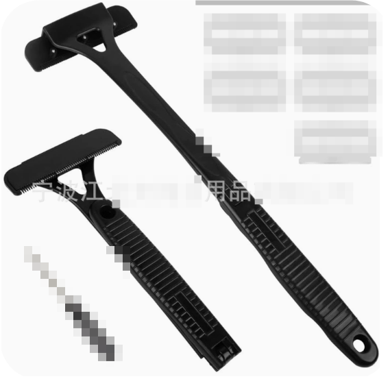 Rasoir dorsal pour homme avec lame à trois têtes pliable (une pièce)